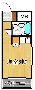 ＪＲ鹿児島本線 スペースワールド駅 バス乗車時間：10分 最寄りバス停で下車 徒歩2分 11階建 築37年の間取り写真