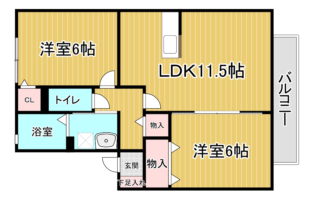 仙台市地下鉄南北線 泉中央駅 2階建 築21年の間取り写真