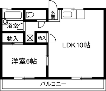 太田市新田小金井町のアパートの間取り