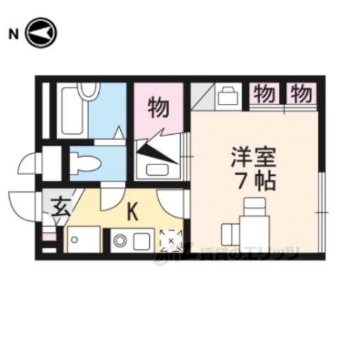 レオパレスクレインコート折原の間取り