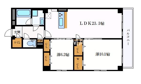 JMFレジデンス名駅南(旧:Dimora名駅南)の間取り