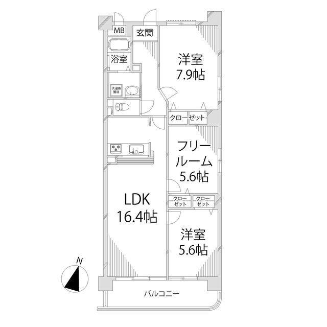 【キャッスルコート国府寺町の間取り】