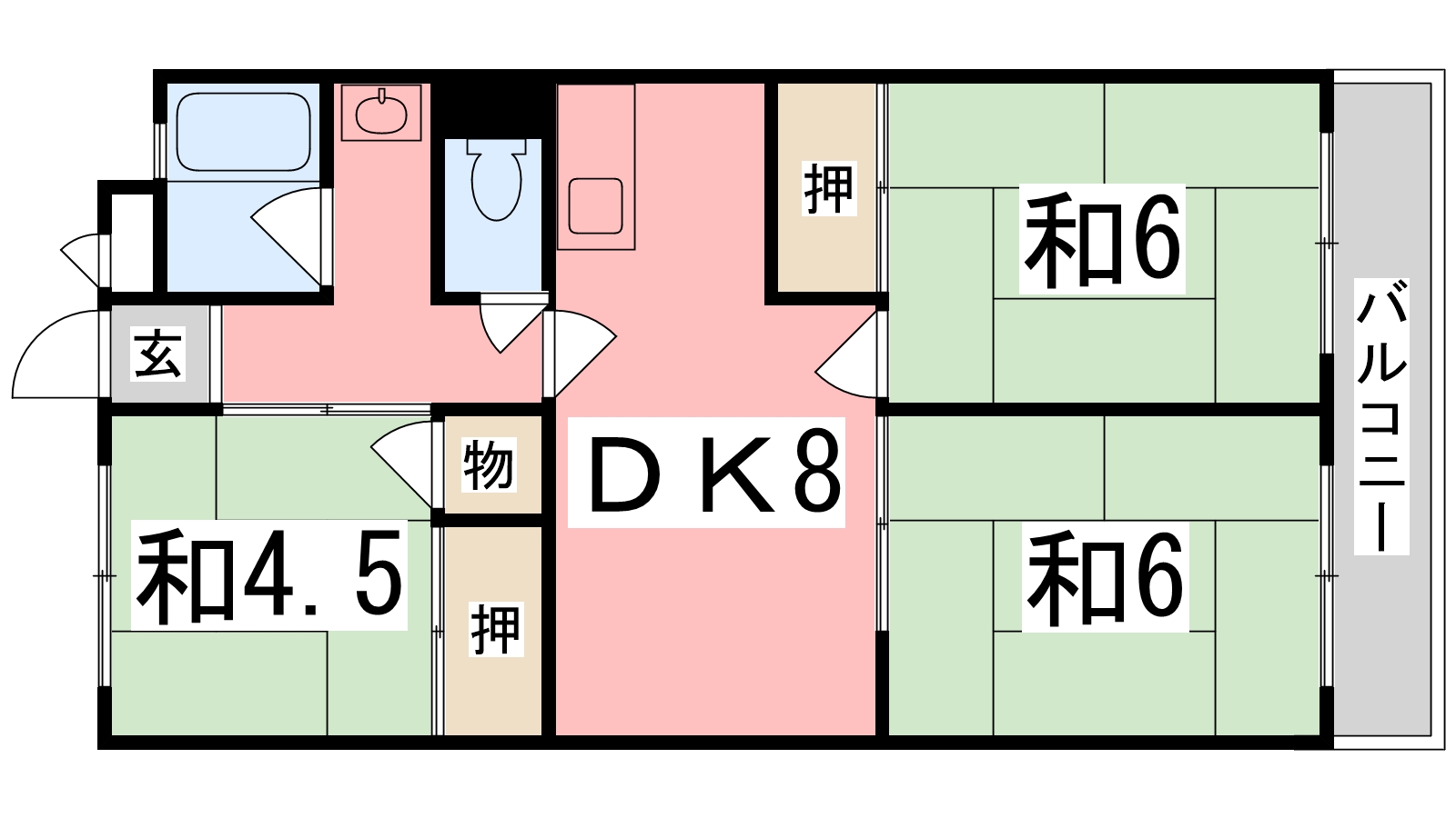 益田マンションの間取り