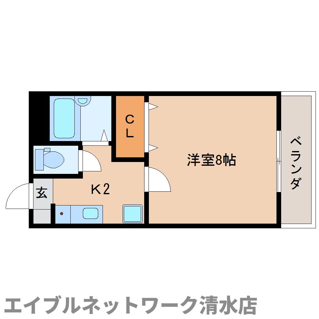 静岡県静岡市清水区折戸５（マンション）の賃貸物件の間取り