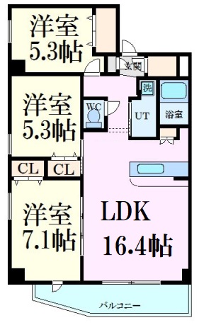 ラドゥセール西宮北口の間取り