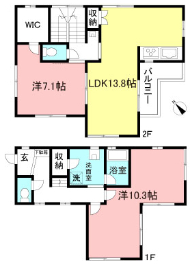 神奈川県川崎市麻生区片平３（一戸建）の賃貸物件の間取り