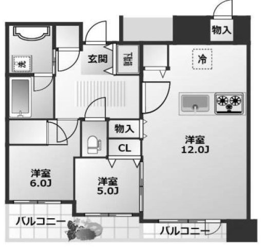 シティタワー梅田東の間取り