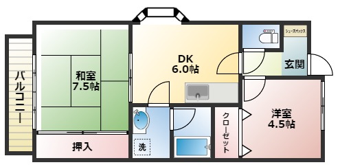 グランドール長須賀の間取り