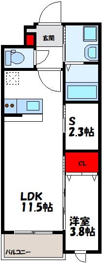 古賀市天神のマンションの間取り