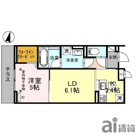 ONARIGOTEN-Dの間取り