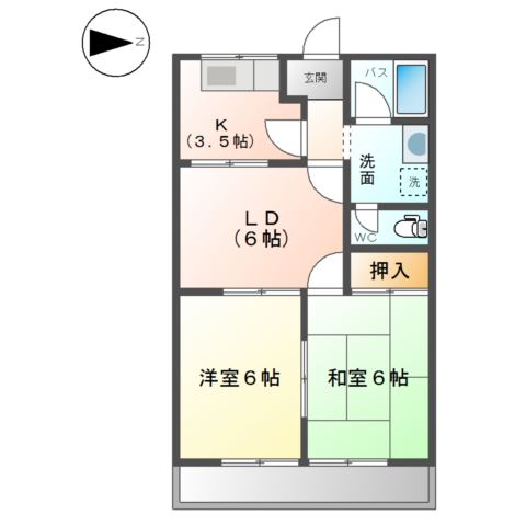 ソレイユ新舞子の間取り