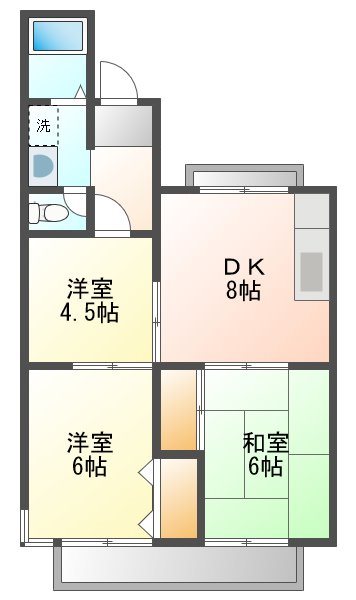 ハイツ藤の間取り