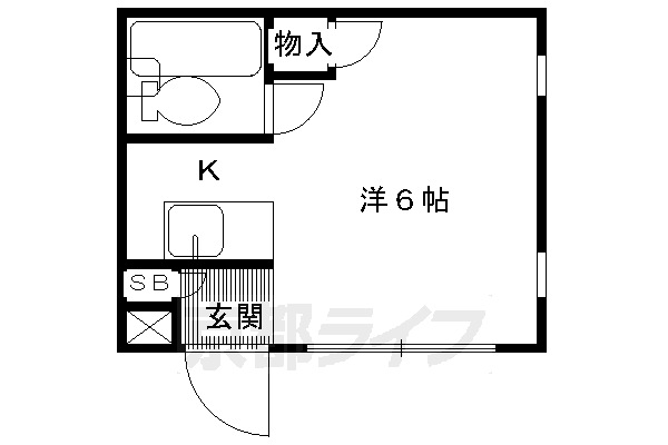 長岡京市開田のマンションの間取り