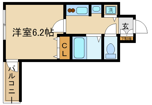 京都市下京区富永町のマンションの間取り