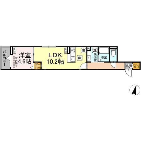 江戸川区西瑞江のアパートの間取り