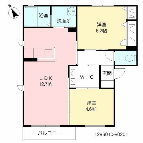 コルザ若草B棟の間取り