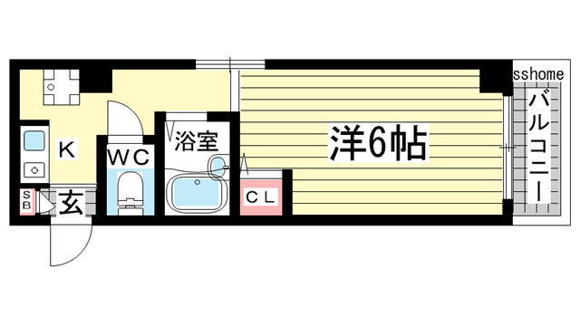 エクセレント六甲の間取り