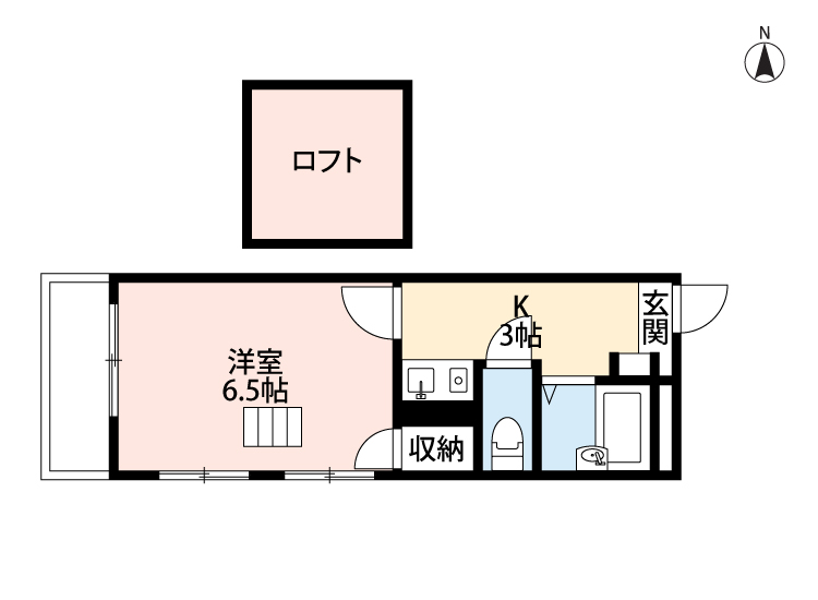 高松市木太町のアパートの間取り