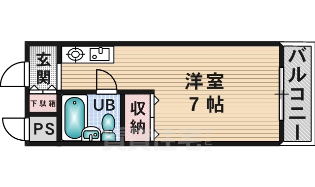 茨木市玉櫛のマンションの間取り