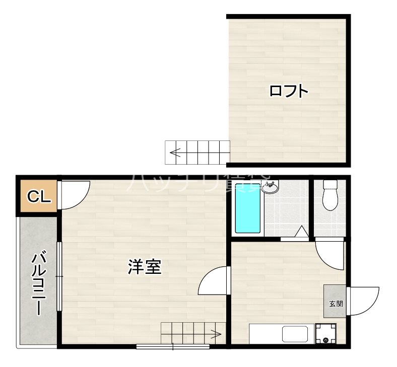 福岡市南区井尻のアパートの間取り