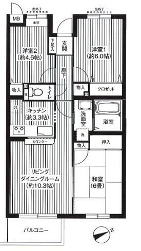 オークヴィレッジ調布の間取り