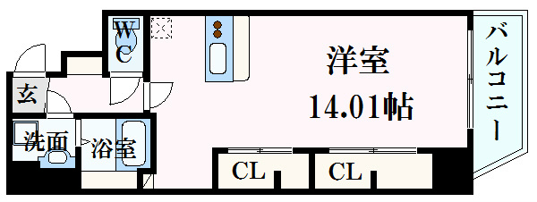 【広島市中区八丁堀のマンションの間取り】