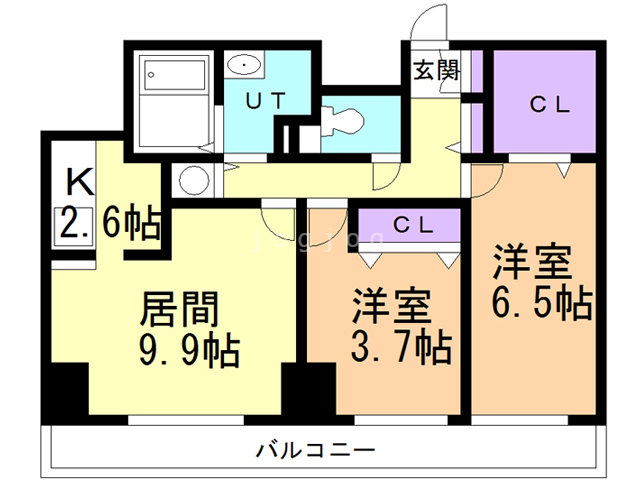 レジディア大通西の間取り