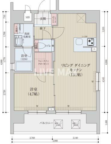 ベラジオレガシー京都河原町IIの間取り