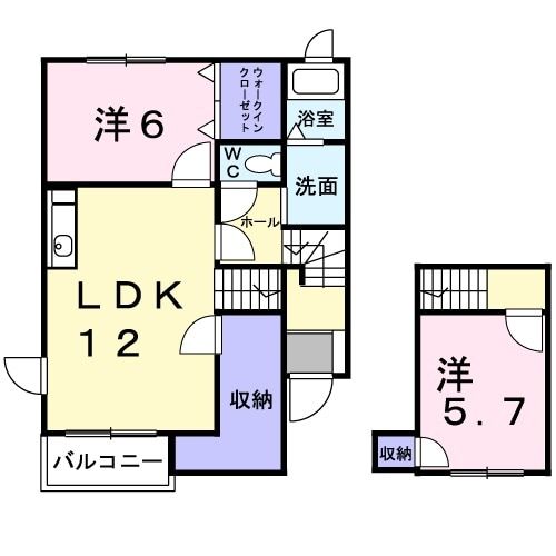 ラフィネ２１　Ａの間取り