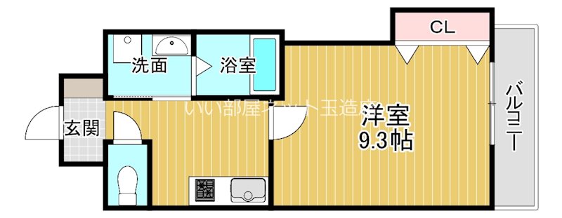 東大阪市長堂のマンションの間取り