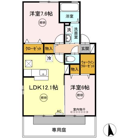 サンパティーク　C棟の間取り