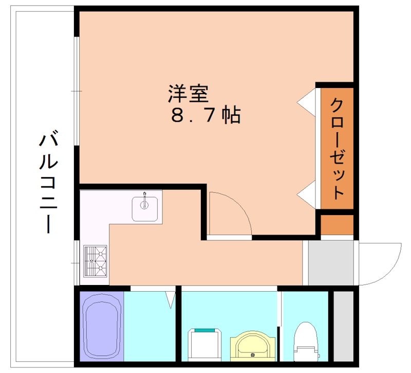 宗像市赤間駅前のマンションの間取り