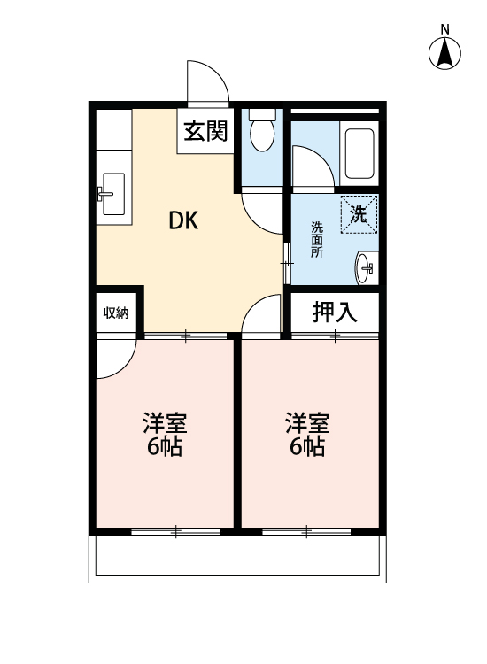 碧南市二本木町のアパートの間取り