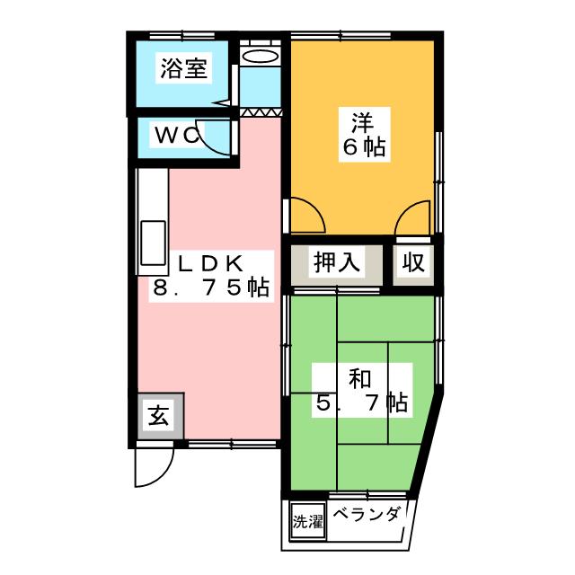 太陽ハイツの間取り