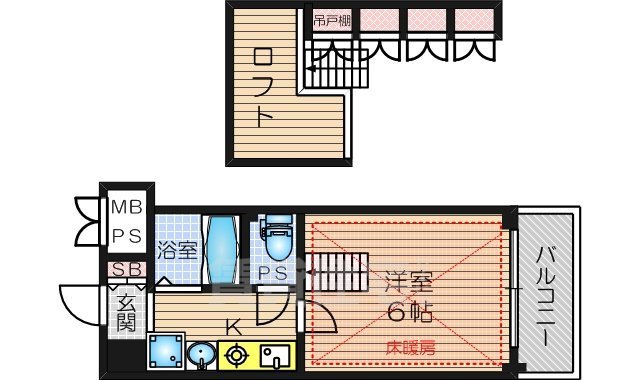 大阪市北区豊崎のマンションの間取り