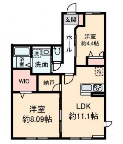 朝霞市根岸台のアパートの間取り