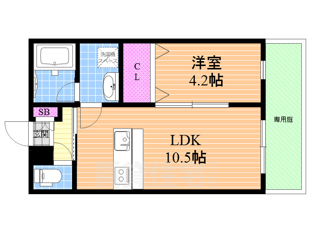 東大阪市中鴻池町のアパートの間取り