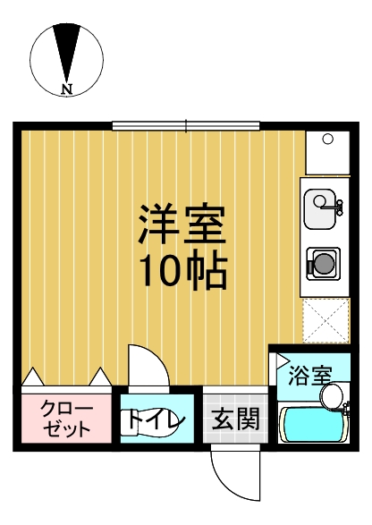 京都市下京区新日吉町のマンションの間取り