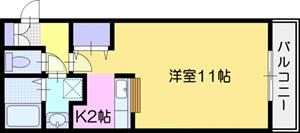 江別市文京台東町のマンションの間取り