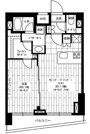 新宿区上落合のマンションの間取り