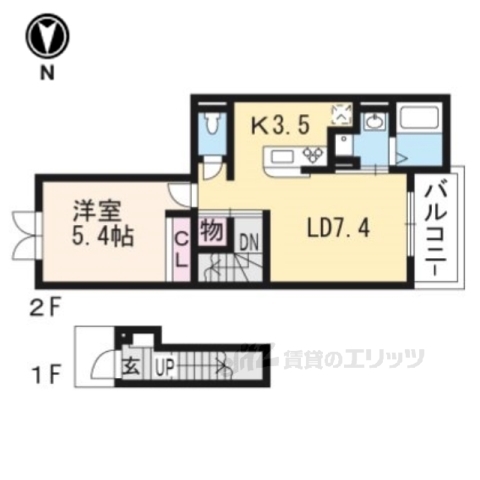 カザリべ城陽駅前の間取り