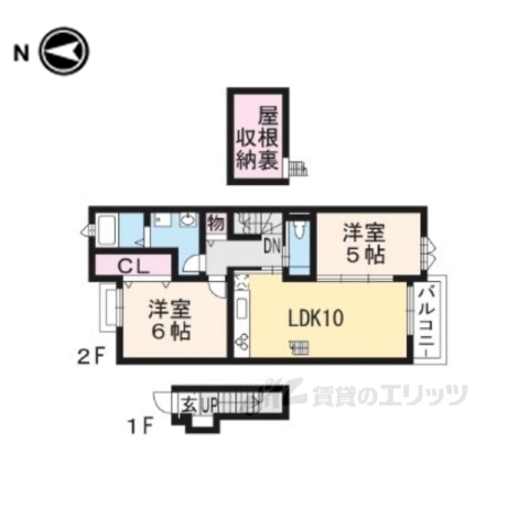 京都市右京区嵯峨二尊院門前善光寺山町のアパートの間取り