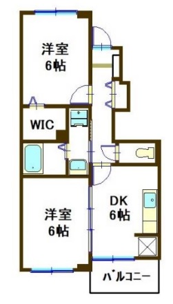 福山市加茂町大字下加茂のアパートの間取り