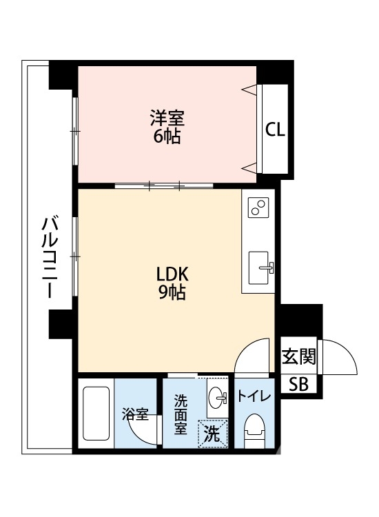 堺市堺区南瓦町のマンションの間取り