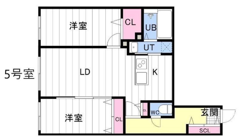 ＣＡＲＲＥＲＡ東札幌　２ｎｄ．の間取り