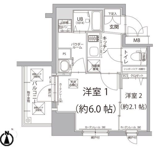 名古屋市中区千代田のマンションの間取り