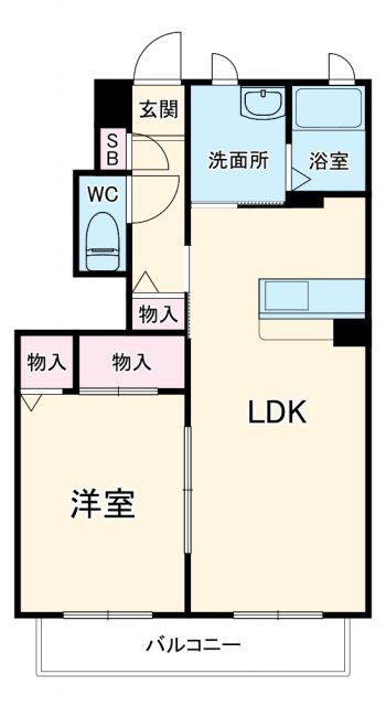 浜松市中央区入野町のアパートの間取り