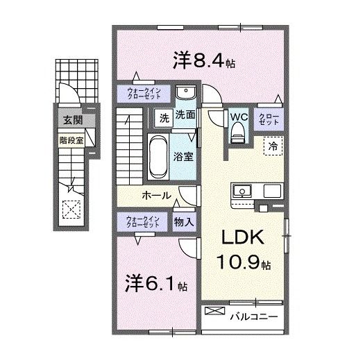 逢隈田沢ニューライズII（仮）の間取り