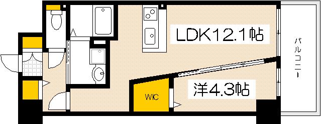 広島市西区竜王町のマンションの間取り