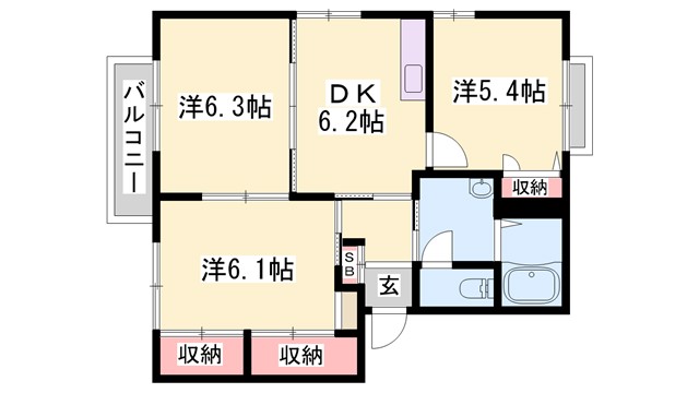 ハートフルハイツきたの間取り